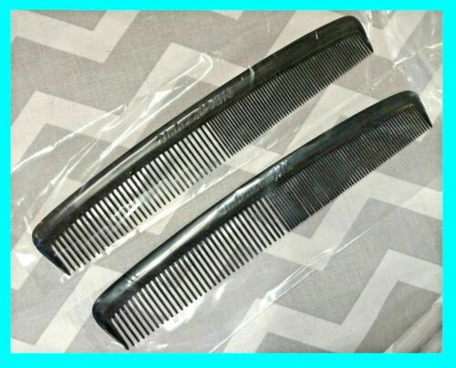 2 Piece - 7" Unbreakable Black Plastic Hair Comb Men's Salon Barber Usa!! New!!!